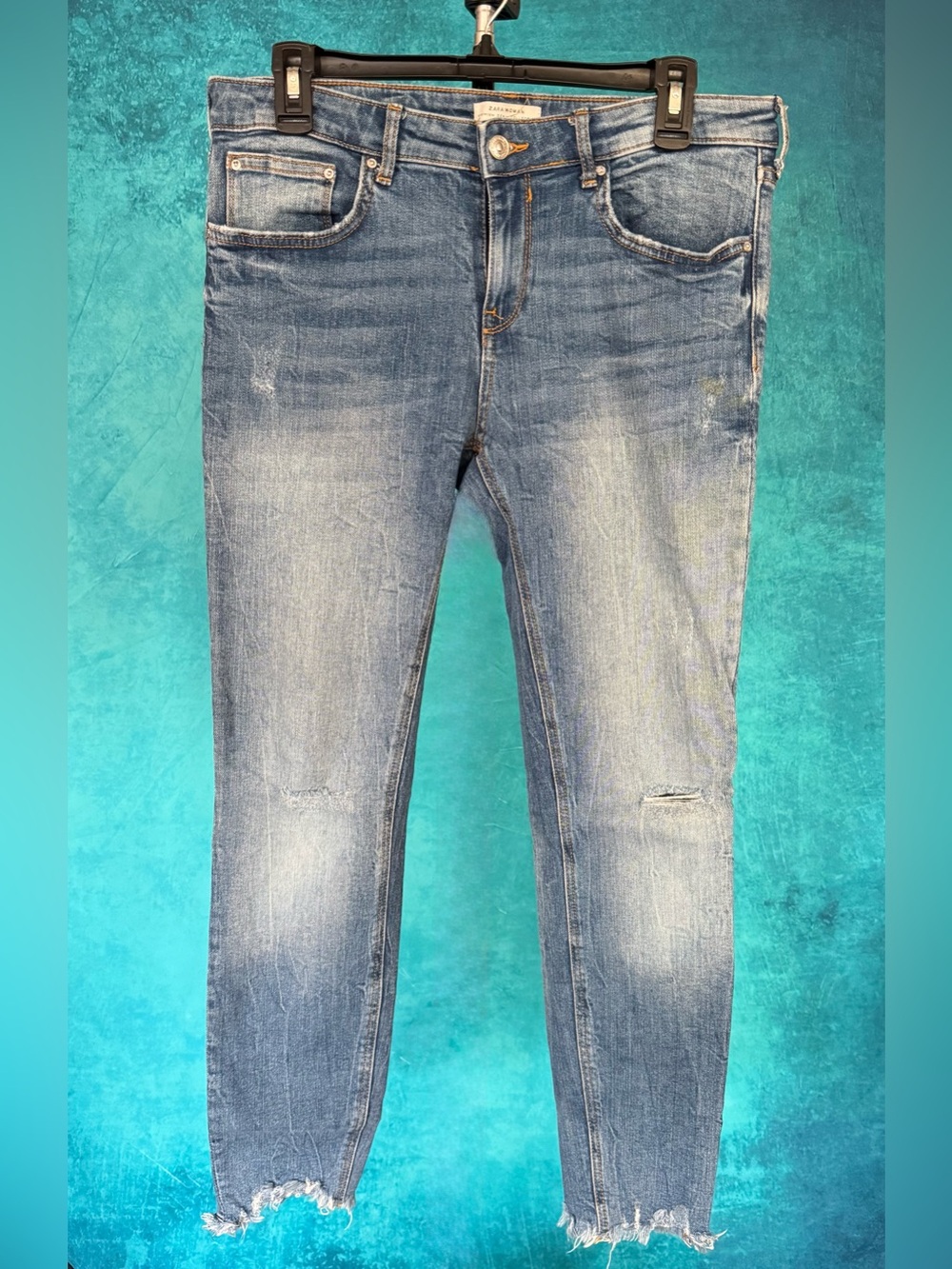 Zara Woman Premium Denim Jeans with raw hem